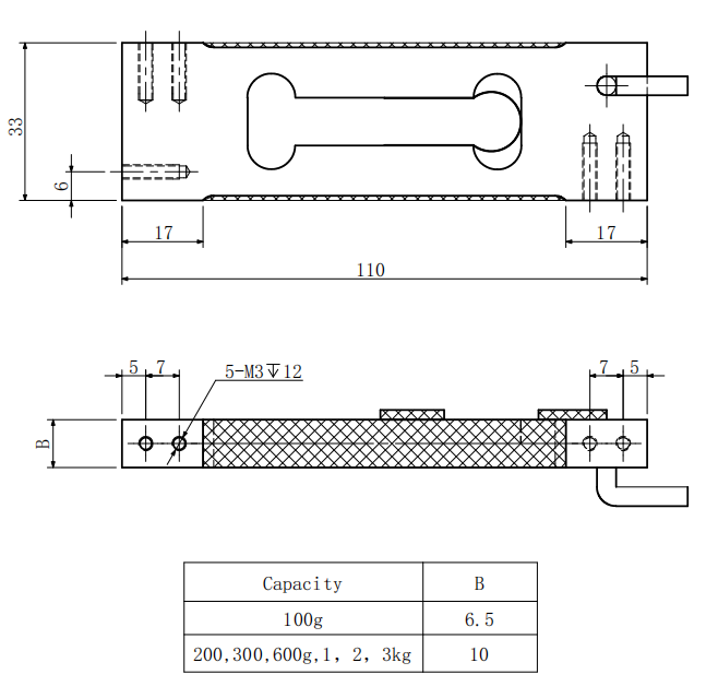 Rujia CE Certificate Alloy Steel Load Cell 0.3kg 0.5kg 1kg 1.5kg 2kg 3kg 4kg 5kg Miniature Single Point Load Cell 1