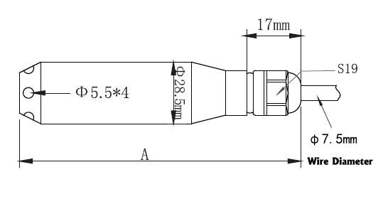 4-20mA আউটপুট সহজ ইনস্টলেশন এবং সুনির্দিষ্ট পরিমাপের জন্য ডুবযোগ্য জল স্তর সেন্সর প্রোব 4